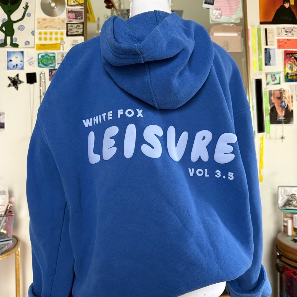White Fox Boutique Blue Hoodie - Picture 2 of 3